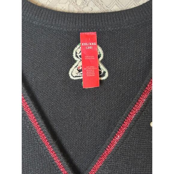 Christmas Sweater Vest Wintery Night Women's 20W XXL Xmas Holiday Party EUC - Picture 3 of 3